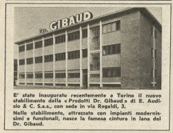 Dr. GIBAUD - Pubblicità 1966 - Advertising - Pubblicitari