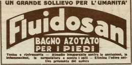 FLUIDOSAN Bagno Azotato Per I Piedi - Pubblicità 1930 - Advertising - Pubblicitari