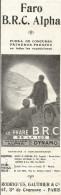 Faro Per Auto B.R.C. Alpha - Pubblicità 1912 - Advertising - Pubblicitari