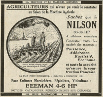 Trattore Nilson 30-36 HP - Pubblicità 1922 - Advertising - Pubblicitari