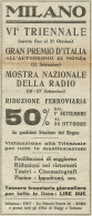 Autodromo Di Monza - Gran Premio D'Italia - Pubblicità 1936 - Advertising - Advertising