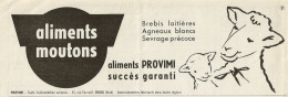 PROVIMI Alimentazione Per Ovini - Pubblicità 1960 - Advertising - Advertising