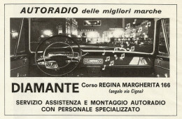 DIAMANTE Montaggio Autoradio Delle Migliori Marche - Pubblicità 1967 - Adv - Advertising