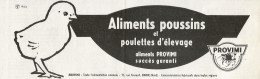 PROVIMI Alimentazione Per Pulcini - Pubblicità 1962 - Advertising - Publicidad