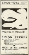 Visons De Mittainville - SIMON FRERES - Pubblicità 1960 - Advertising - Advertising