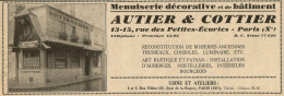 AUTIER & COTTIER - Paris - Pubblicità 1929 - Advertising - Publicidad