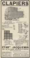 Porcheries ètables Hangars - Etab. JACQUEMIN - Pubblicità 1922 - Advertis. - Advertising