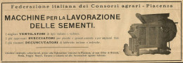 Macchine Per La Lavorazioni Delle Sementi - Pubblicità 1915 - Advertising - Advertising