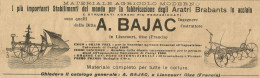 Aratri Brabants In Acciaio - Ditta A. BAJAC - Pubblicità 1914 - Advertis. - Advertising