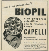 BIOPIL Fa Rinascere I Capelli - Dr. Gola Stradella_Pubblicità 1954 - Adv. - Advertising