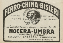 Ferro China Bisleri - Pubblicità 1925 - Advertising - Advertising