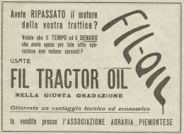 Fil Tractor Oil - Pubblicità 1934 - Advertising - Advertising