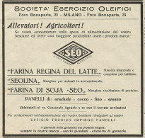 Società Esercizio Oleifici - Pubblicità 1915 - Advertising - Publicités
