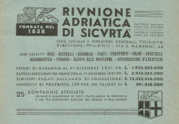 Riunione Adriatica Di Sicurtà - Pubblicità 1947 - Advertising - Advertising