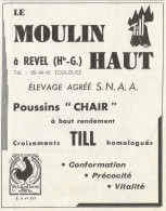 Le Moulin Haut èlevage Agrèè S.N.A.A. - Pubblicità 1961 - Advertising - Reclame