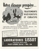 Laboratoires LISSOT - Pacy-s/Eure - Pubblicità 1961 - Advertising - Reclame