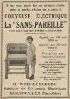 Incubatrice Elettrica La "Sans-Pareille" - Pubblicità 1928 - Advertising - Reclame