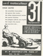 Motocoltivatore Comiot-Gravely - Pubblicità 1962 - Advertising - Publicités