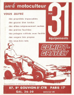 Motocoltivatore Comiot-Gravely - Pubblicità 1961 - Advertising - Publicités