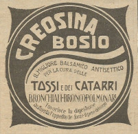 Creosina Bosio Il Miglior Balsamico - Pubblicità 1924 - Advertising - Publicités