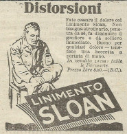 Linimento Sloan Contro Le Distorsioni - Pubblicità 1924 - Advertising - Publicités