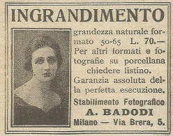 Stabilimento Fotografico A. Badodi_Milano - Pubblicità 1924 - Advertising - Reclame