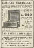 Pathèfono Novo Musical - Pubblicità 1924 - Advertising - Publicités