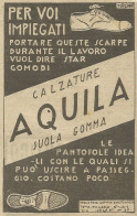 Calzature Aquila - Suole In Gomma - Pubblicità 1924 - Advertising - Publicités