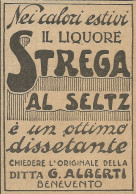 Liquore Strega All Seltz - Pubblicità 1924 - Advertising - Reclame