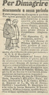 Per Dimagrire Pilules Galton - Pubblicità 1924 - Advertising - Publicités