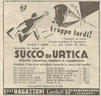 Succo Di Urtica - Difende I Capelli - Pubblicità 1941 - Advertising - Publicités