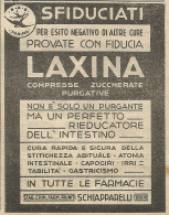 LAXINA Compresse Purgative Zuccherate - Pubblicità 1928 - Advertising - Publicités