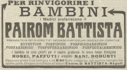 Per Rinvigorire I Bimbi Pairom Battista - Pubblicità 1924 - Advertising - Reclame