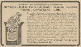 Pastiglie TOGAL - Pubblicità 1925 - Advertising - Publicités