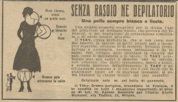 Crema Depilatoria Taky - Pubblicità 1926 - Advertising - Reclame