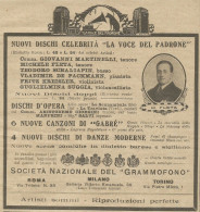 Dischi La Voce Del Padrone - M. Fleta - Pubblicità 1926 - Advertising - Publicités