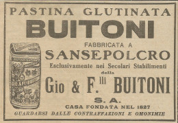 Pastina Glutinata Gio & F.lli Buitoni - Pubblicità 1924 - Advertising - Reclame