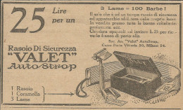 Rasoio Di Sicurezza VALET - Pubblicità 1924 - Advertising - Advertising