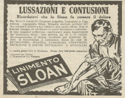 Linimento SLOAN Contro Lussazioni - Pubblicità 1924 - Advertising - Reclame