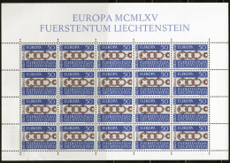 HB Liechtenstein Pliego  Año 1965  Nuevo Europa CEPT - Nuovi