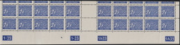 085/ Pof. DL 11, Cut Horizontal Interarchs Strip, Plate Numbers 1-1A-39 - Ungebraucht