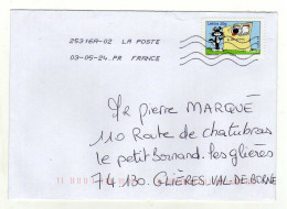 Enveloppe FRANCE Oblitération LA POSTE 25316A-02 0305/2024 PR - Oblitérations Mécaniques (Autres)