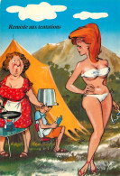 Remède Aux Tentations .  HUMOUR Camping Campeurs . CP 9302/5 - Humour