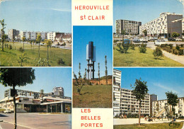 HEROUVILLE SAINT CLAIR .  Les Belles Portes . CP Multivues - Herouville Saint Clair