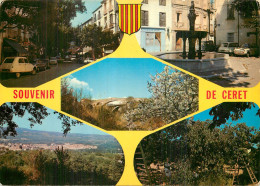 CERET . Souvenir . CP Multivues . - Ceret