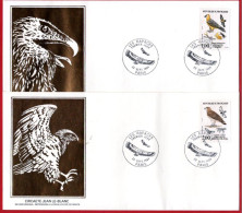 Lot De 4 FDC Les Rapaces, Gypaète Barbu, Circaète Jean Le Blanc, épervier D'Europe, Faucon Pélerin, N° 2337/2340. - 1980-1989