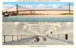 73819635 Detroit_Michigan Ambassador Bridge Connecting Detroit And Windsor Tunne - Other & Unclassified