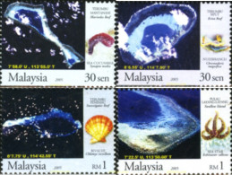 189518 MNH MALASIA 2005 ARRECIFES CORALINOS - Malaysia (1964-...)