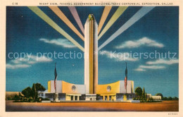 73807716 Dallas_Texas Night View Federal Government Building Texas Centennial Ex - Other & Unclassified