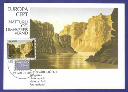 Island  1986  Mi.Nr. 649 , EUROPA CEPT Natur- Und Umweltschutz - Maximum Card - First Day Of Issue  22.May 1986 - 1986